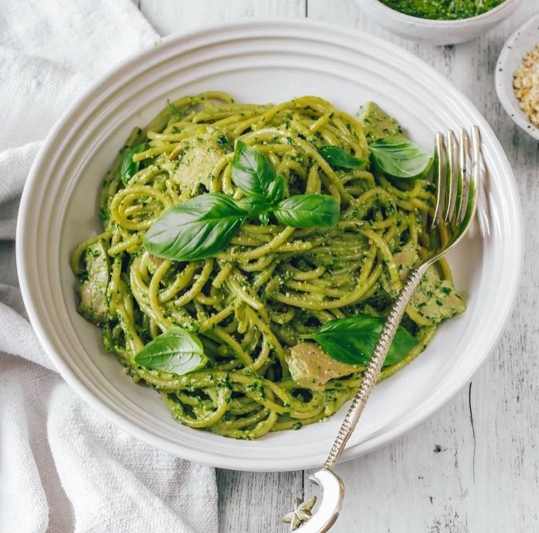 简易青酱意面 Easy Pesto Pasta (Gluten free)